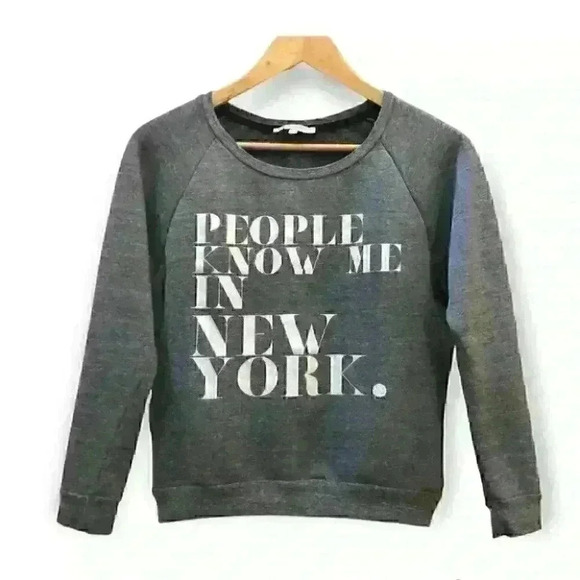 Rebecca Minkoff Sweaters - Rebecca Minkoff People Know  Me Graphic Sweatshit Gray Size XS